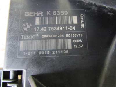 BMW Radiator Fan Assembly 600W 17427534911 E60 E63 2006-2010 550i 650i10